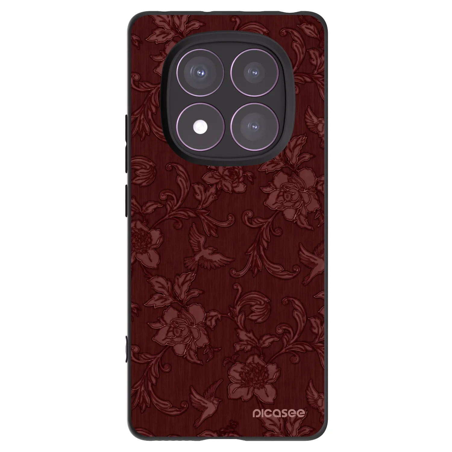 Picasee Xiaomi Redmi Note 14 Pro 4G Hülle - Schwarzes Silikon - Red Elegance