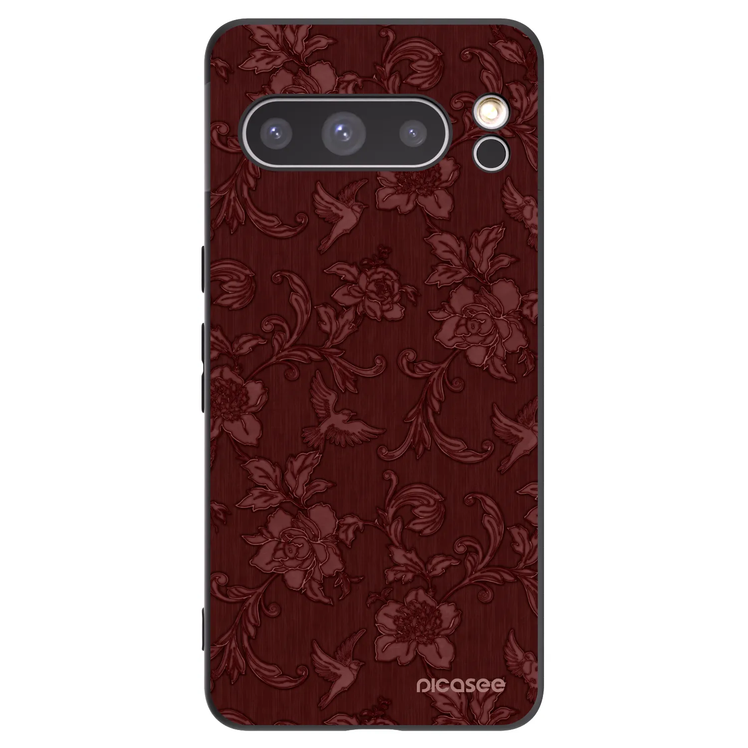 Picasee Google Pixel 8 Pro Hülle - Schwarzes Silikon - Red Elegance