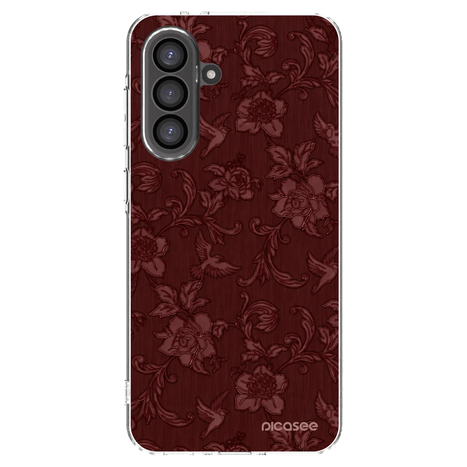 Picasee Samsung Galaxy A56 5G A566B Hülle - Transparentes Silikon - Red Elegance