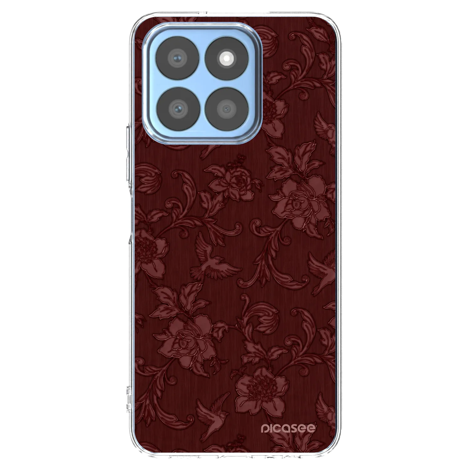 Picasee Honor X8c Hülle - Transparentes Silikon - Red Elegance