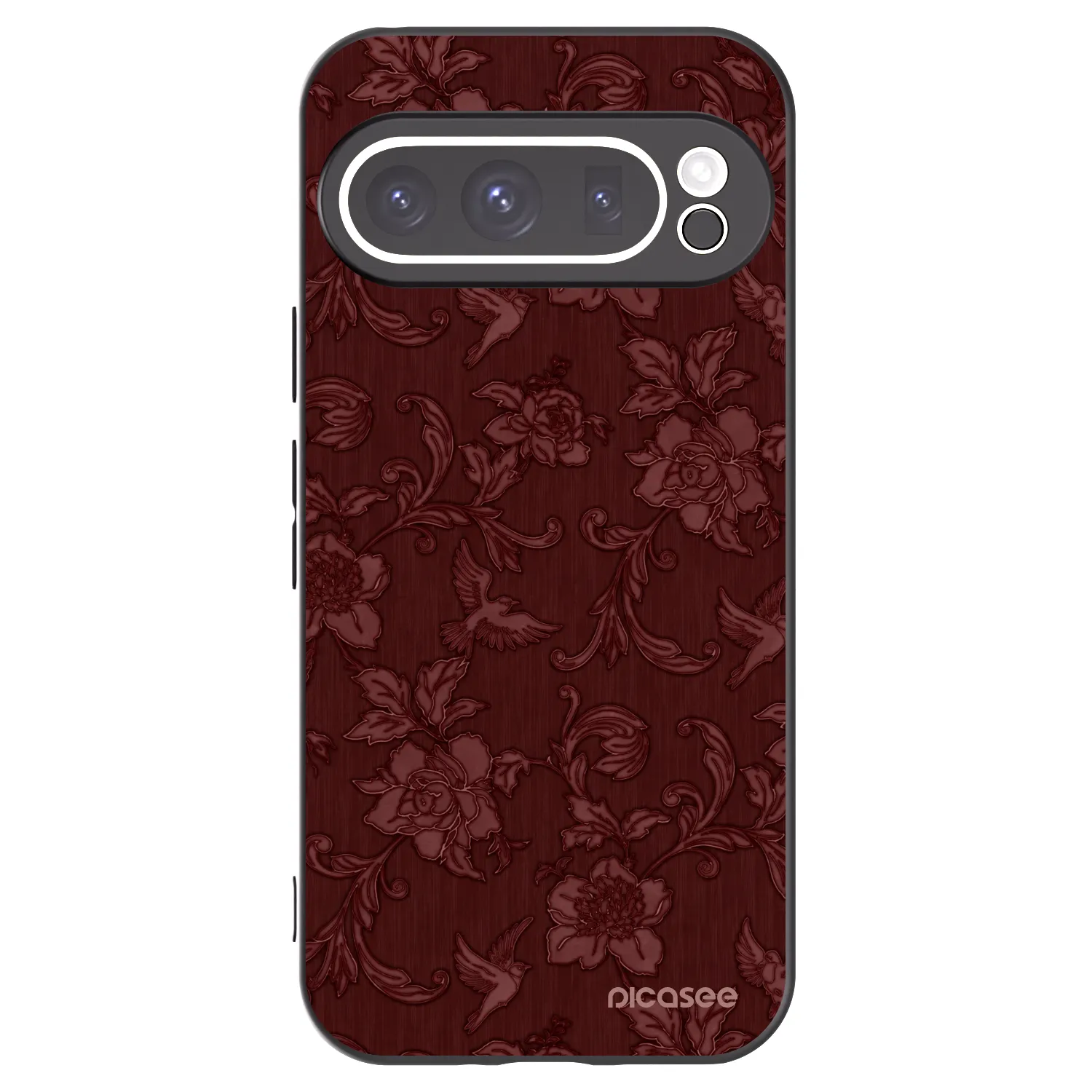 Picasee Google Pixel 9 Pro Hülle - Schwarzes Silikon - Red Elegance