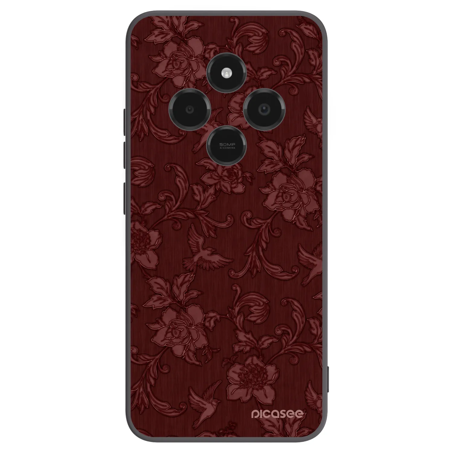 Picasee Xiaomi Poco C75 Hülle - Schwarzes Silikon - Red Elegance