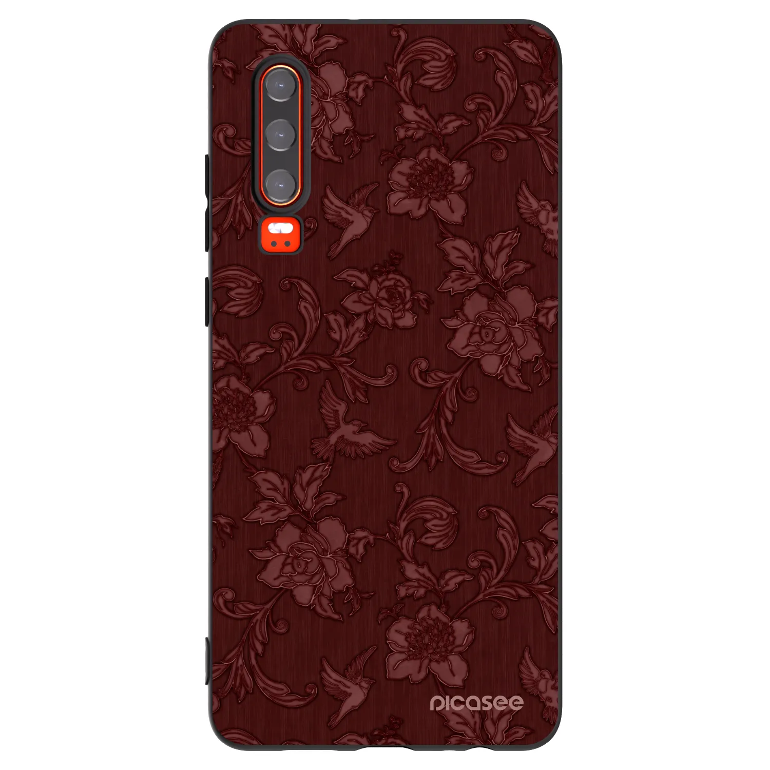 Picasee Huawei P30 Hülle - Schwarzes Silikon - Red Elegance