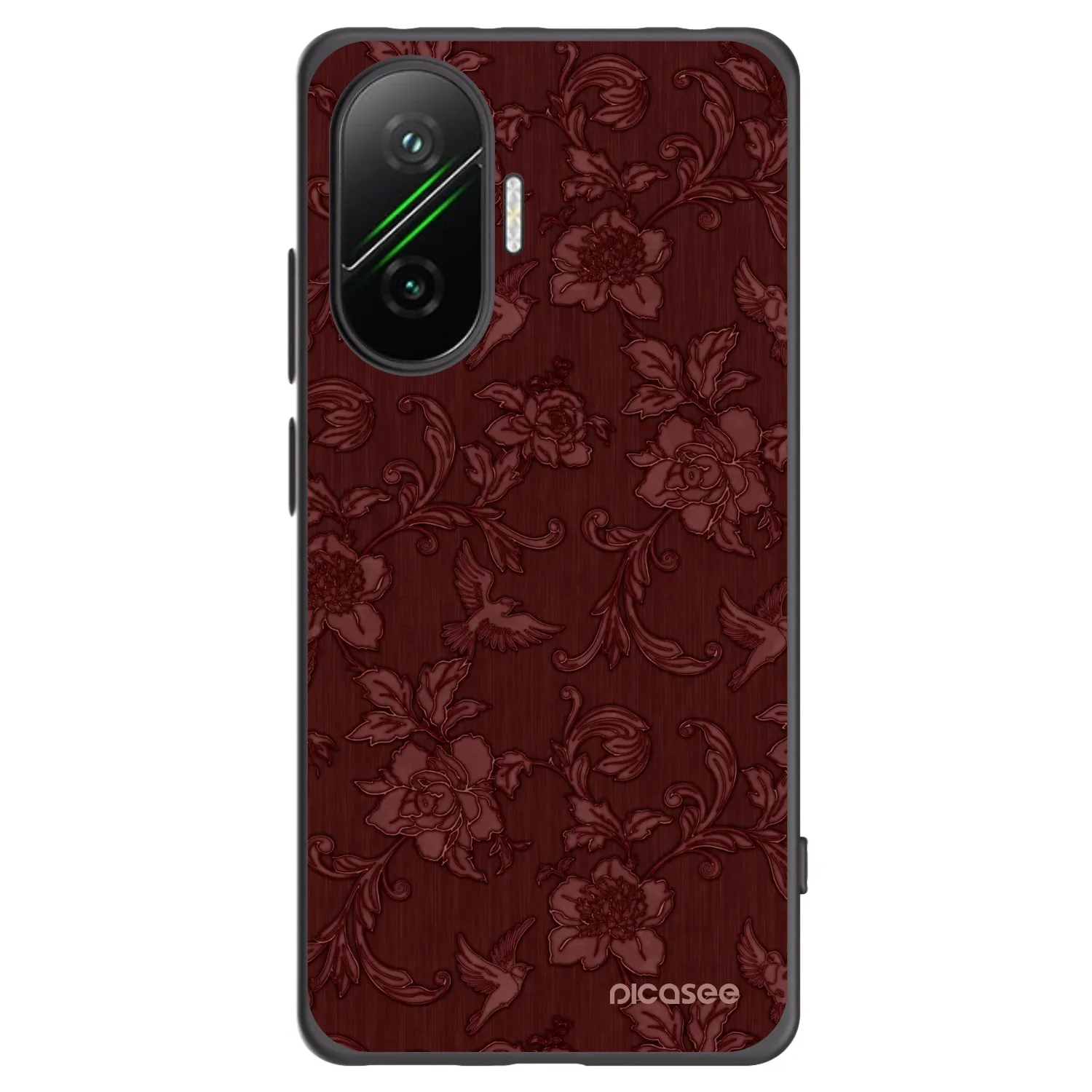 Picasee Xiaomi Poco F7 5G Hülle - Schwarzes Silikon - Red Elegance