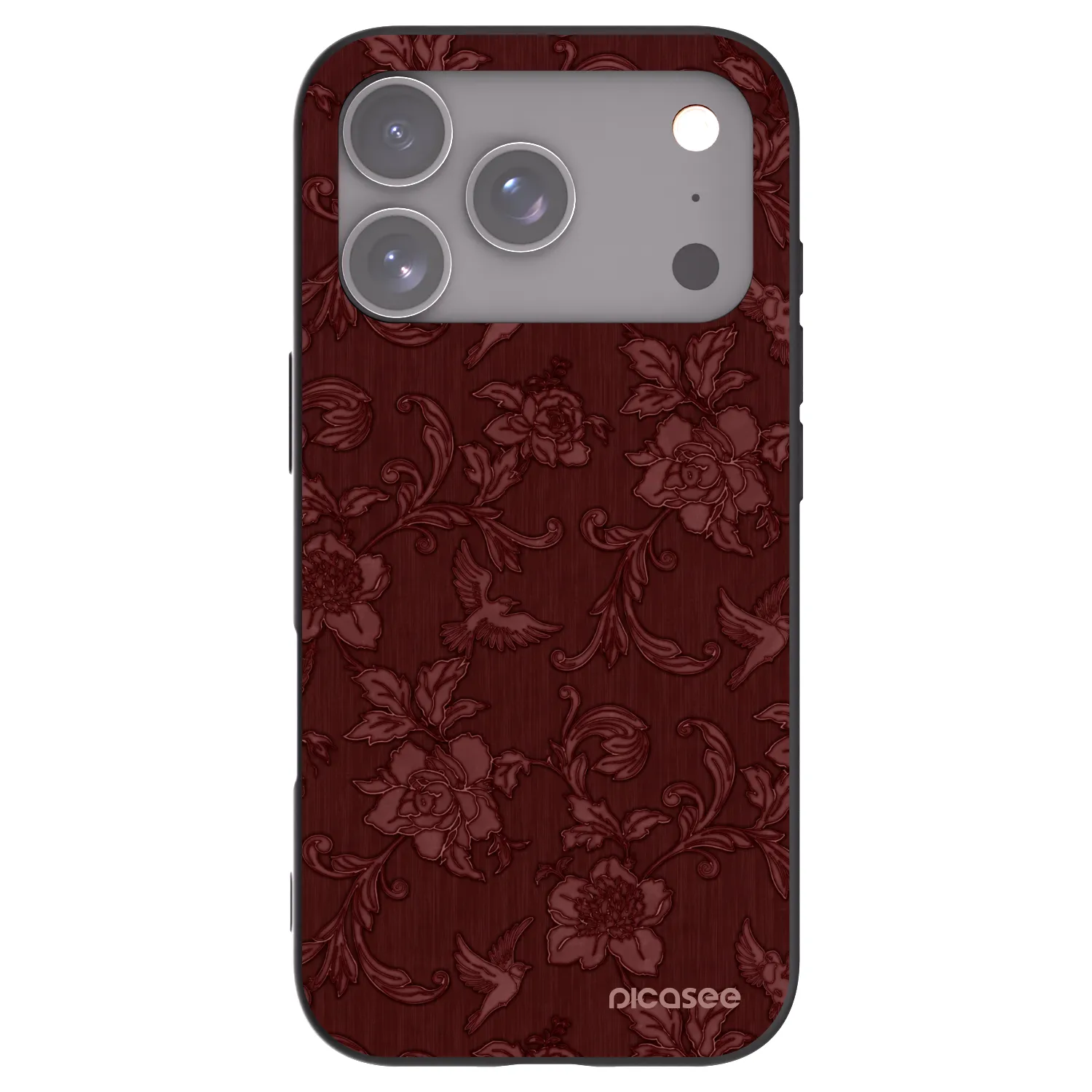 Picasee Apple iPhone 17 Pro Hülle - Schwarzes Silikon - Red Elegance