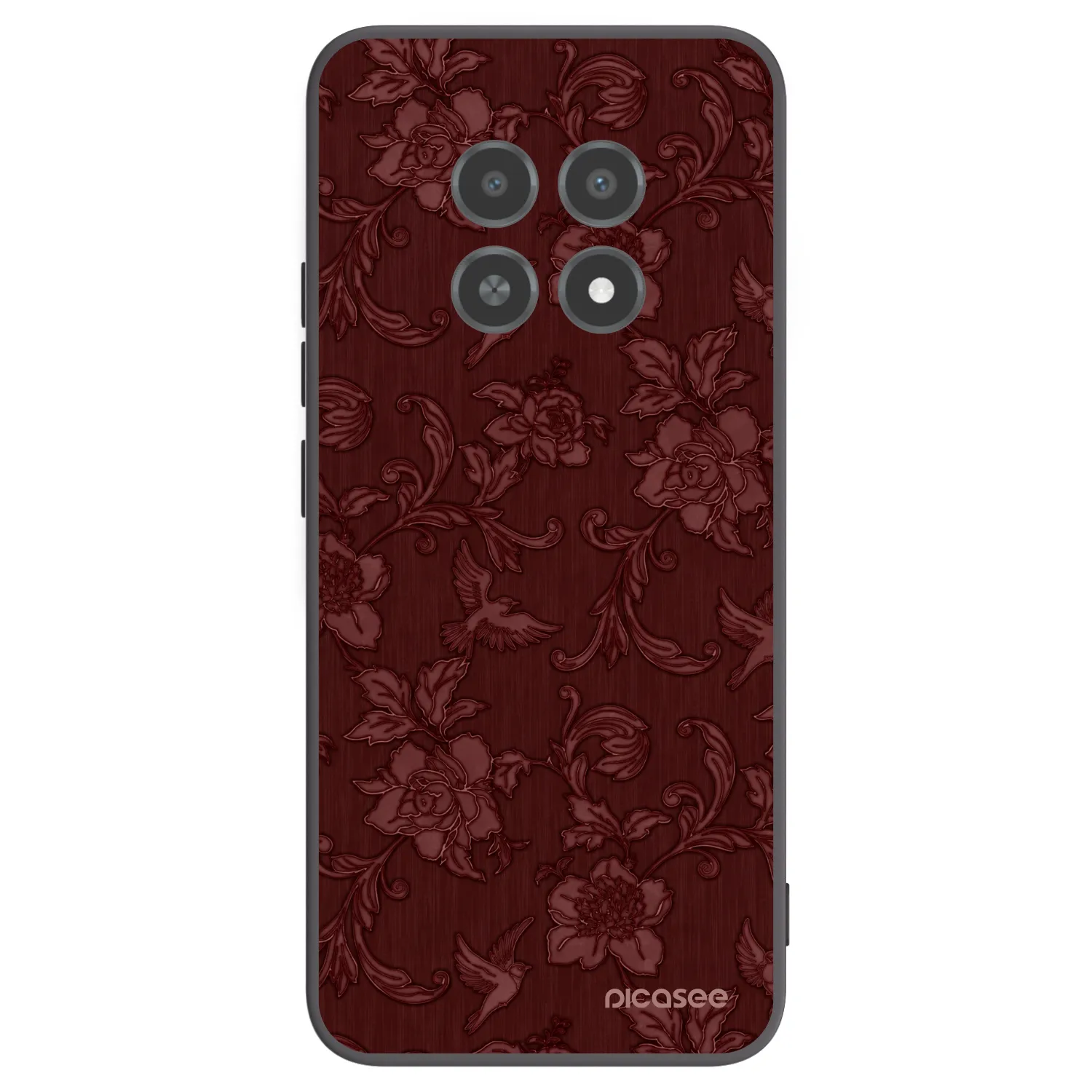 Picasee Realme 12X Hülle - Schwarzes Silikon - Red Elegance