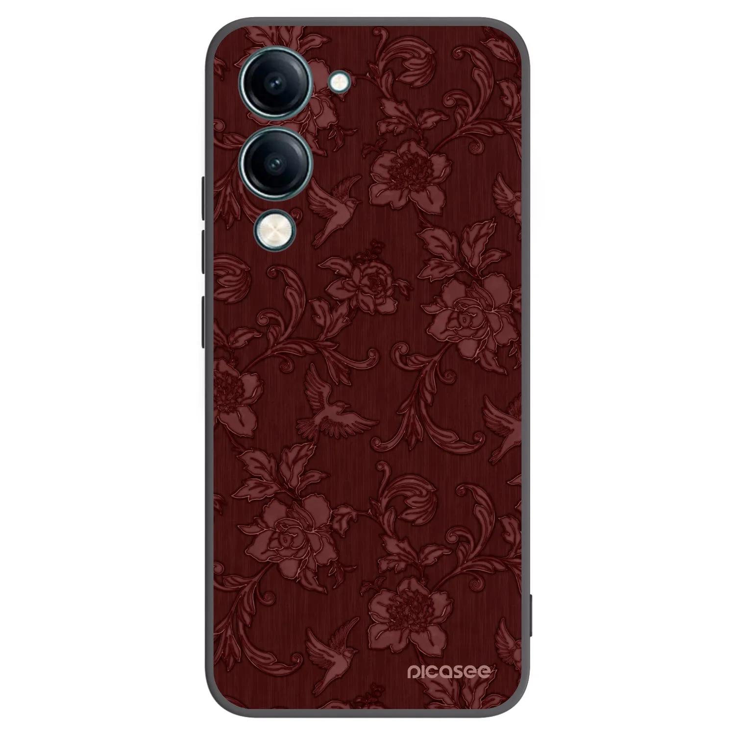 Picasee Vivo Y29s 5G Hülle - Schwarzes Silikon - Red Elegance