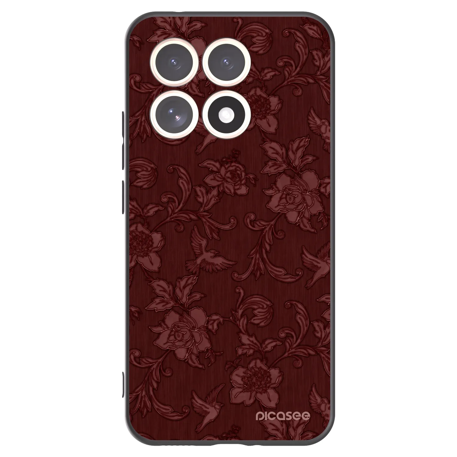 Picasee Xiaomi 15T Hülle - Schwarzes Silikon - Red Elegance