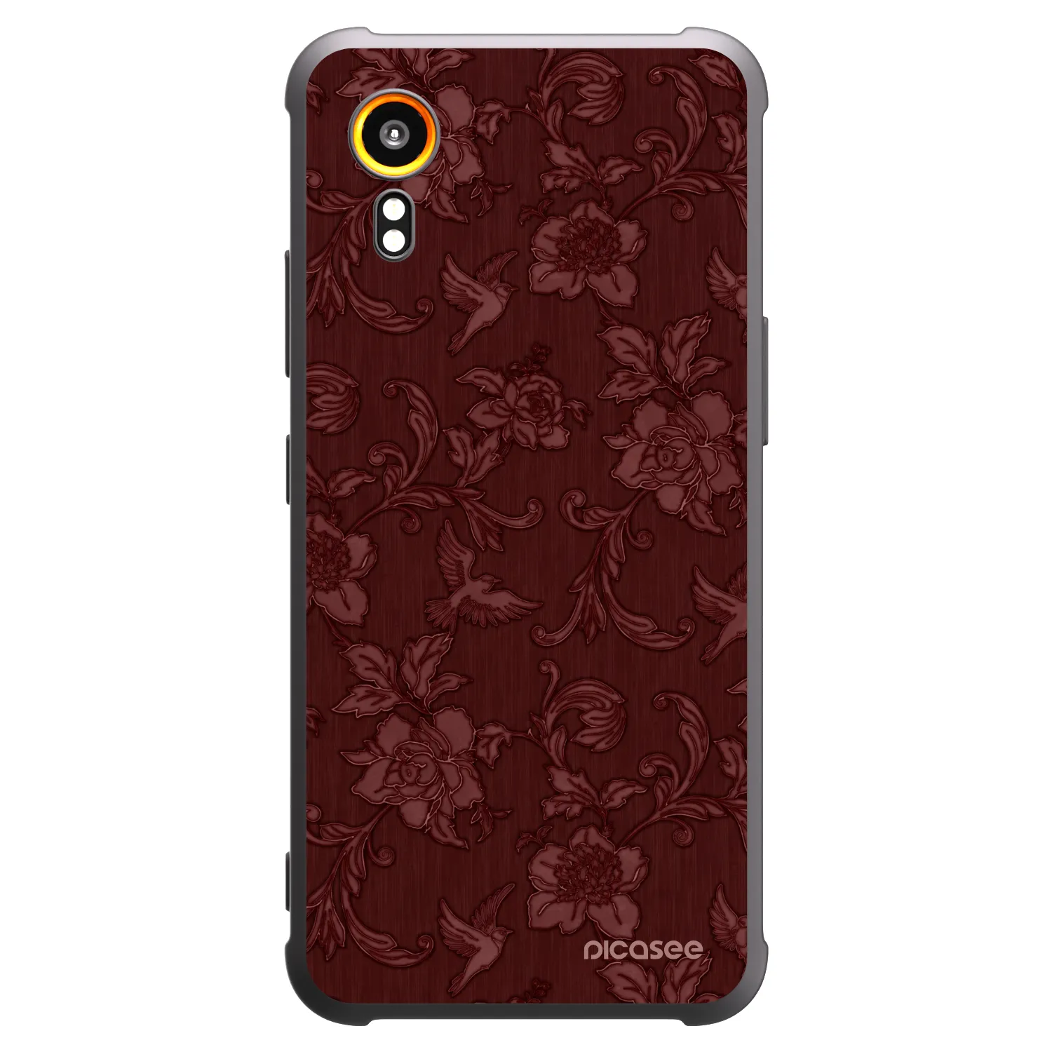 Picasee Samsung Galaxy XCover 7 Hülle - Schwarzes Silikon - Red Elegance
