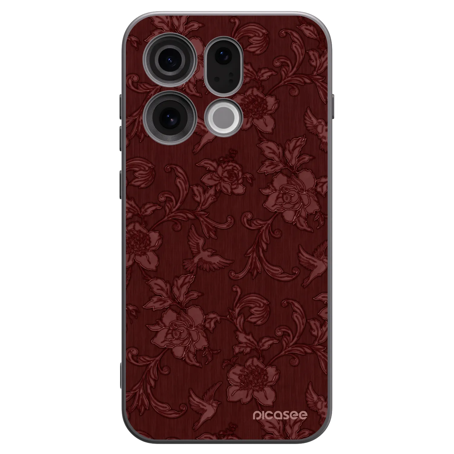 Picasee OPPO Find X9 Hülle - Schwarzes Silikon - Red Elegance
