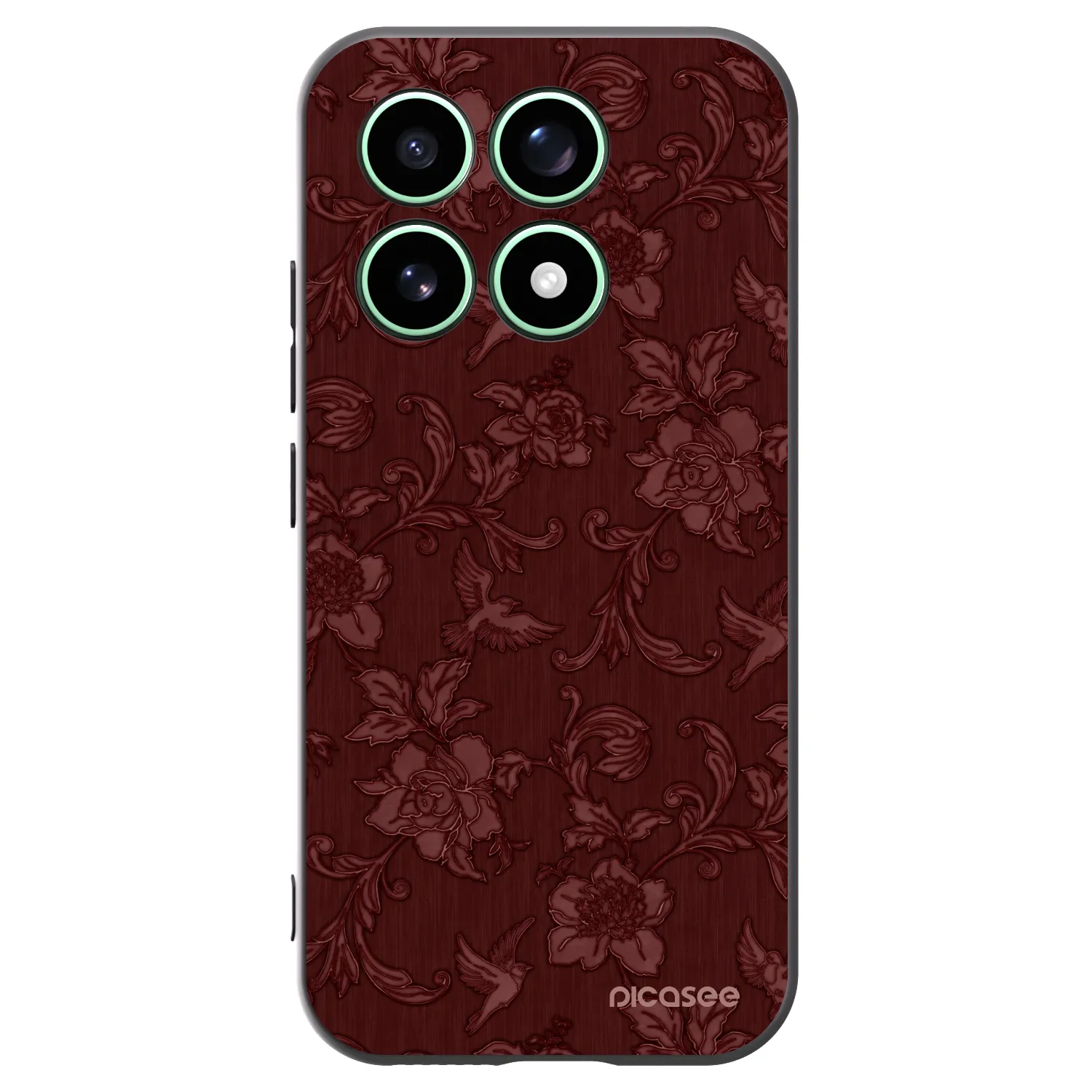 Picasee Xiaomi 17 Hülle - Schwarzes Silikon - Red Elegance