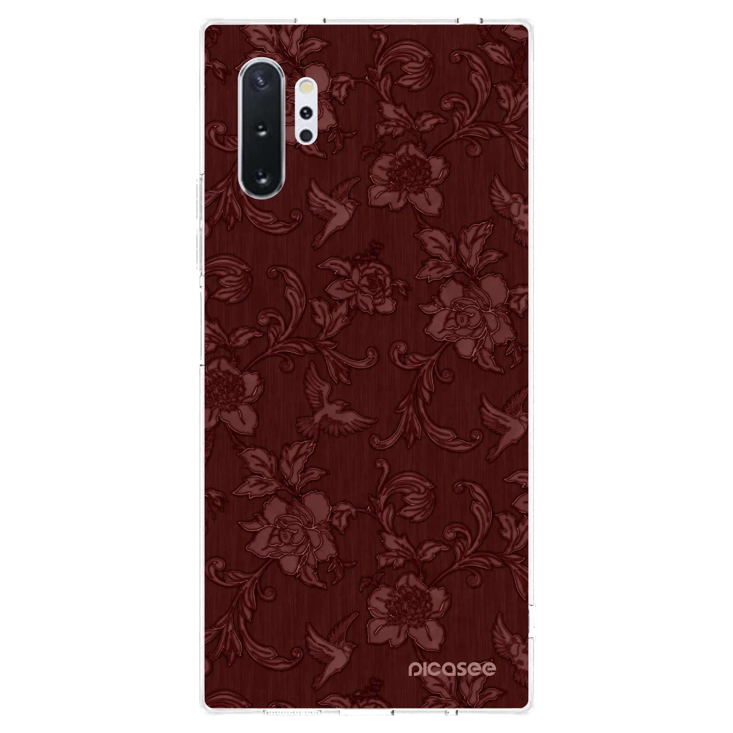 Picasee Samsung Galaxy Note 10+ N975F Hülle - Transparentes Silikon - Red Elegance