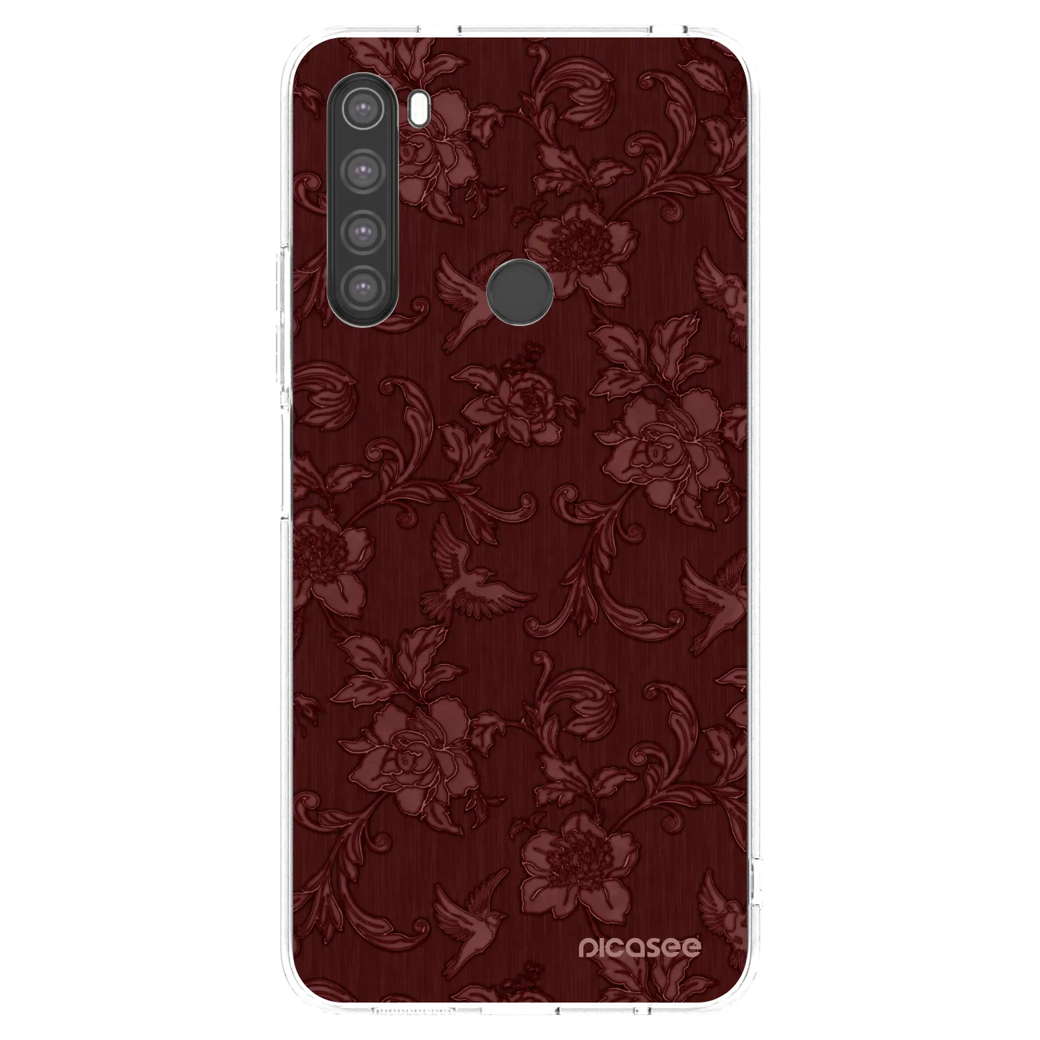 Picasee Xiaomi Redmi Note 8 Hülle - Transparentes Silikon - Red Elegance