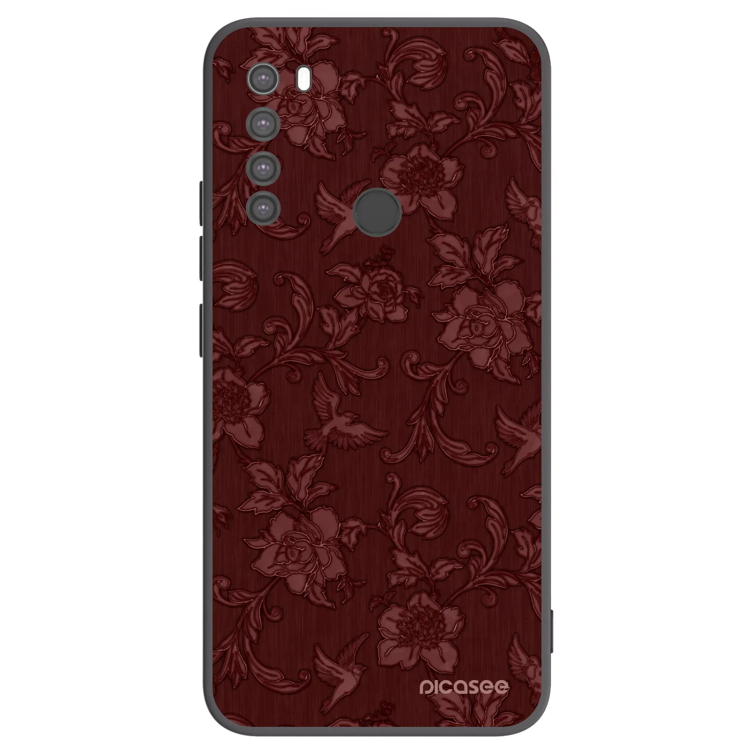 Picasee Xiaomi Redmi Note 8 Hülle - Schwarzes Silikon - Red Elegance
