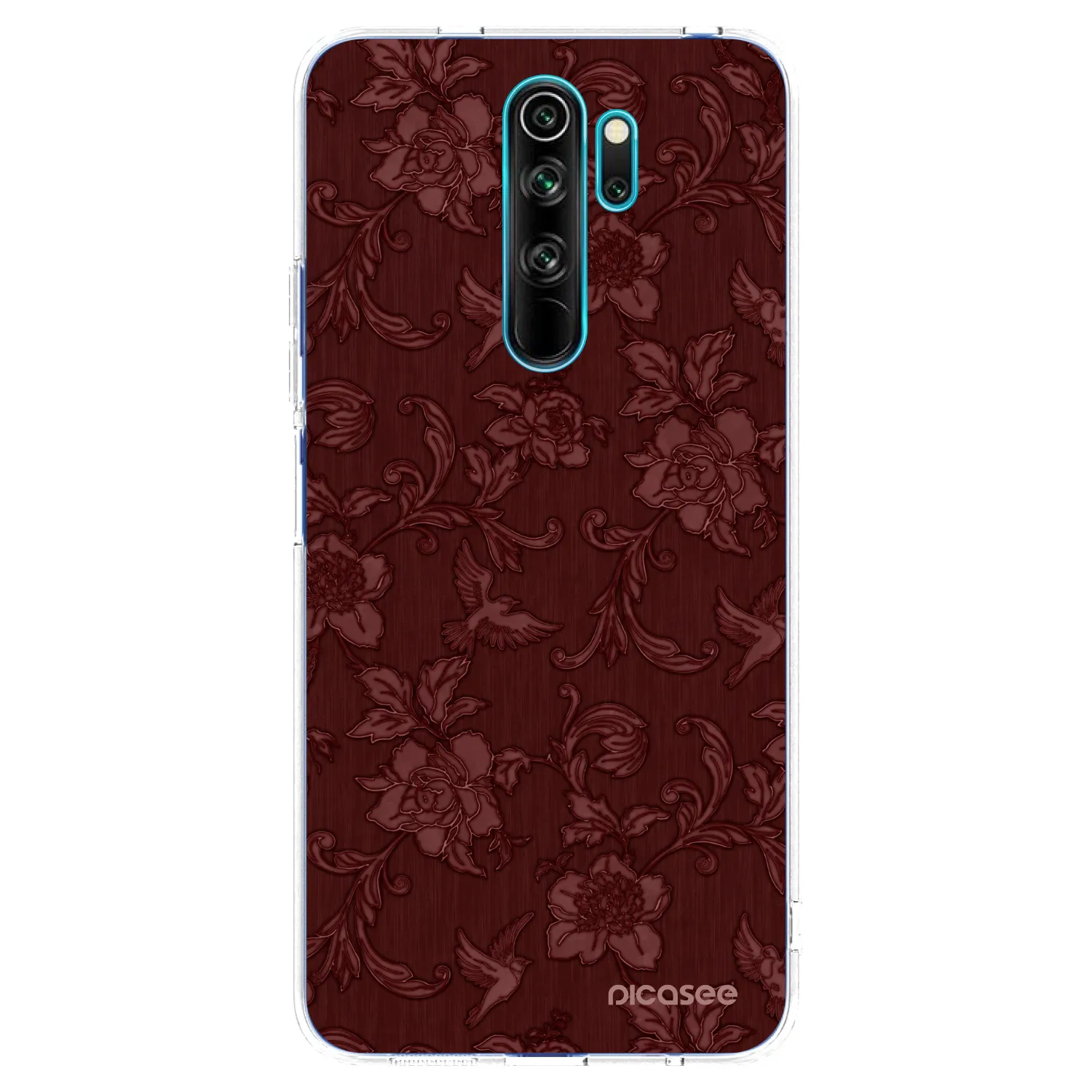 Picasee Xiaomi Redmi Note 8 Pro Hülle - Transparentes Silikon - Red Elegance