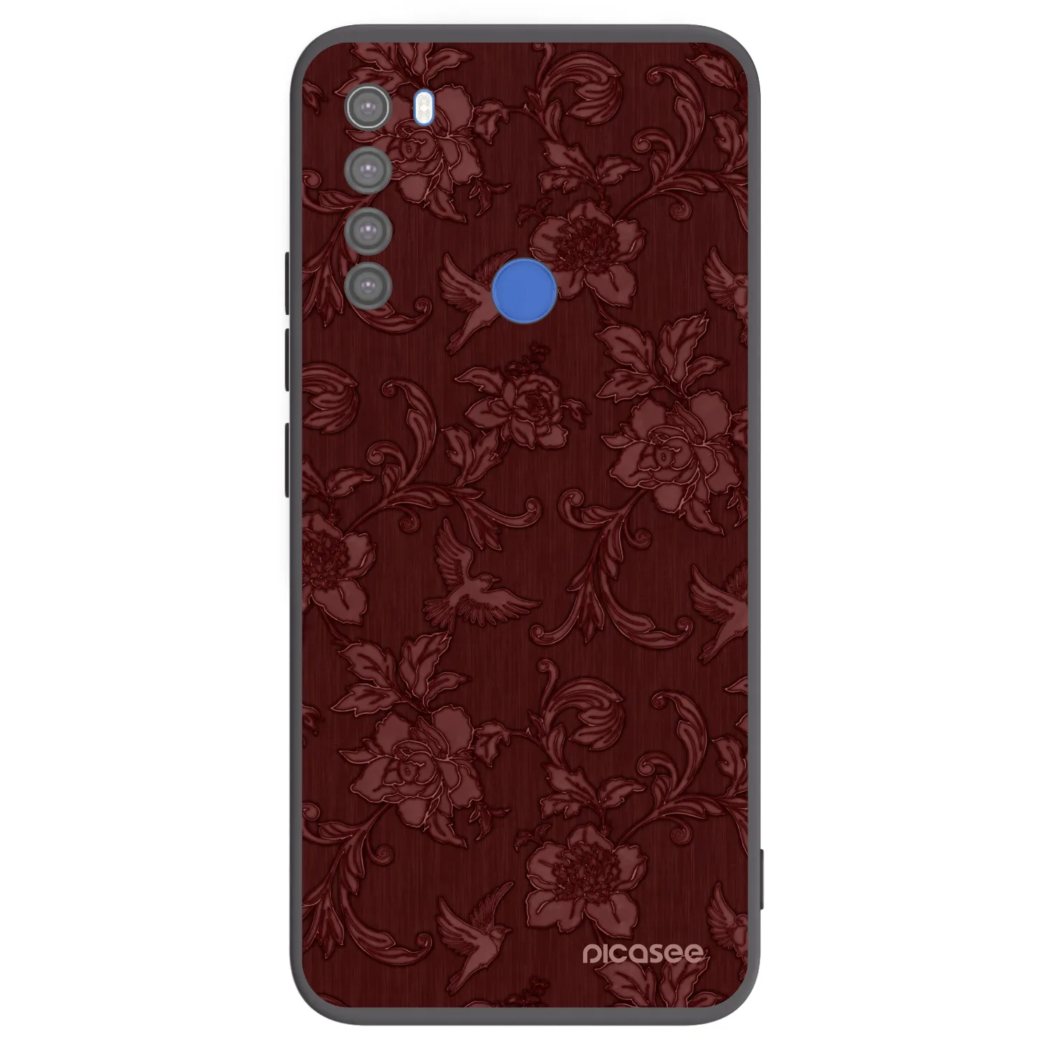 Picasee Xiaomi Redmi Note 8T Hülle - Schwarzes Silikon - Red Elegance