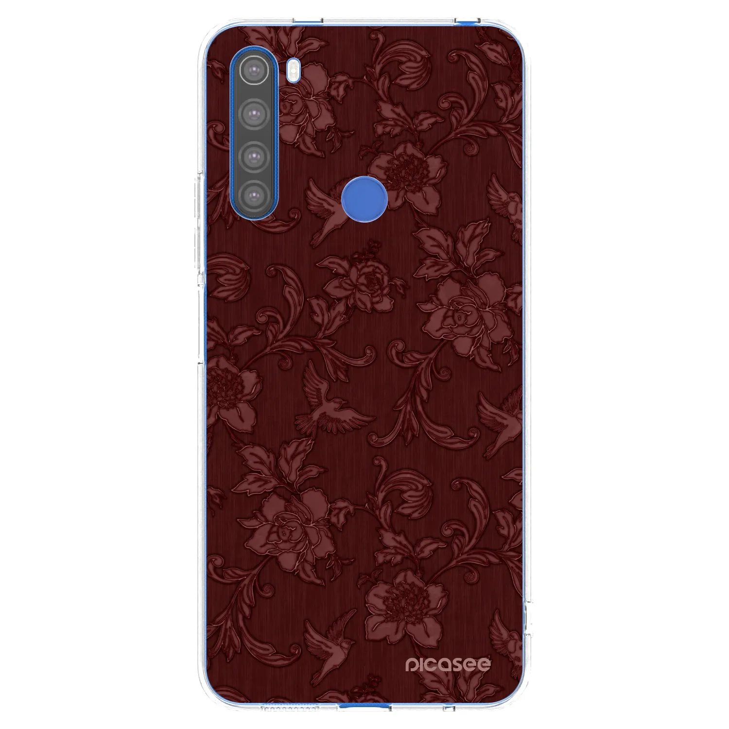 Picasee Xiaomi Redmi Note 8T Hülle - Transparentes Silikon - Red Elegance
