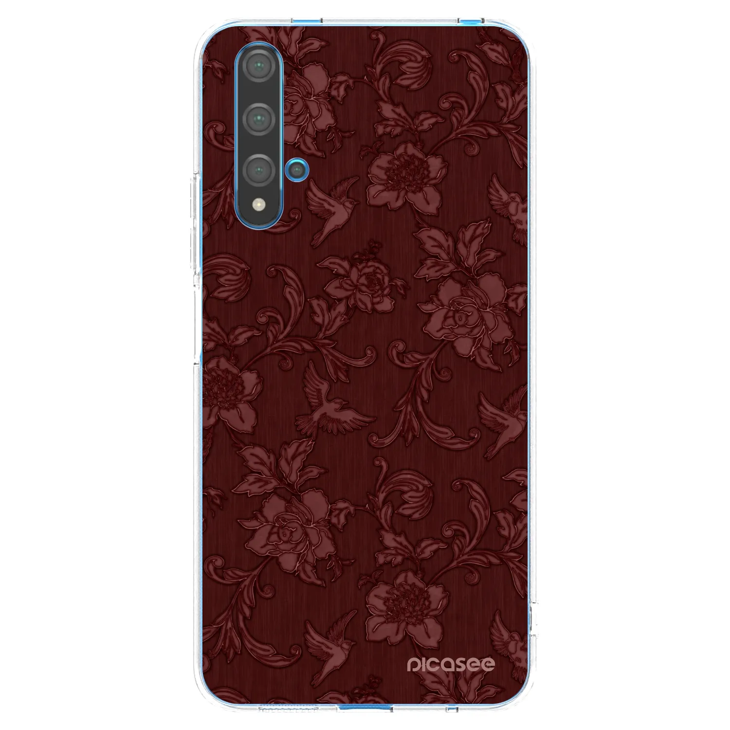 Picasee Huawei Nova 5T Hülle - Transparentes Silikon - Red Elegance