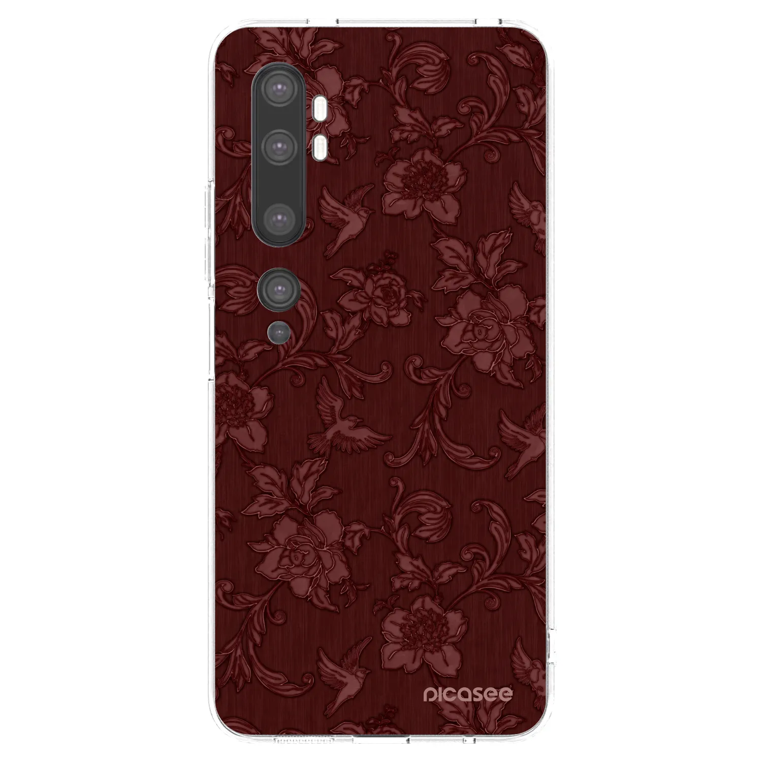Picasee Xiaomi Mi Note 10 (Pro) Hülle - Transparentes Silikon - Red Elegance
