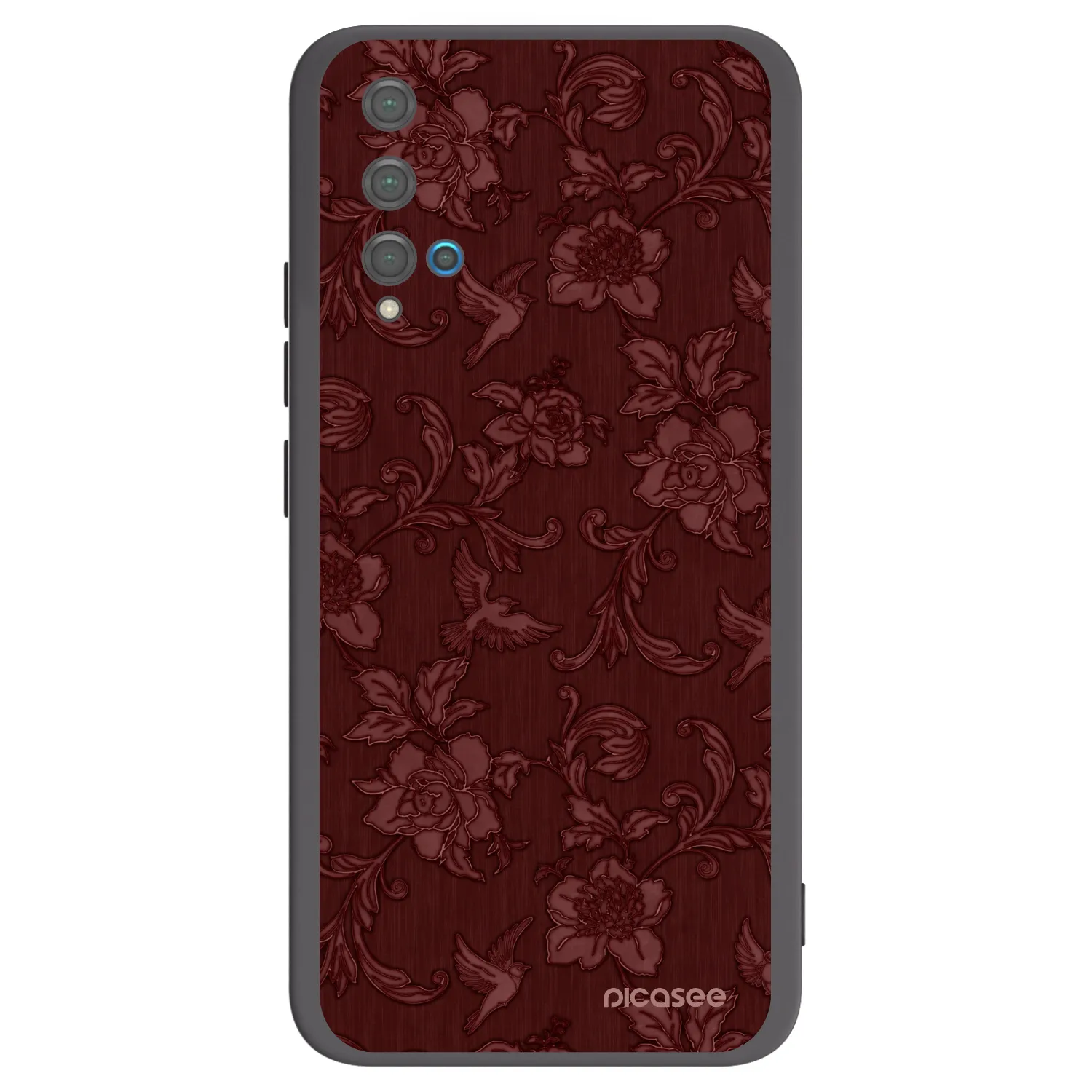 Picasee Huawei Nova 5T Hülle - Schwarzes Silikon - Red Elegance