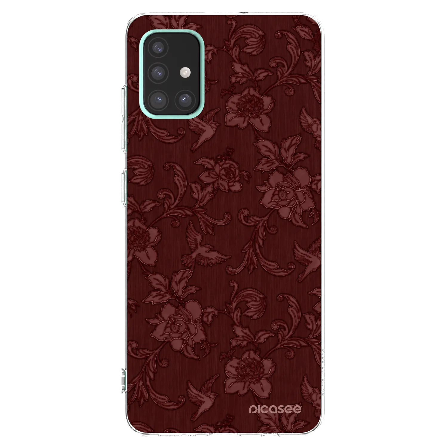 Picasee Samsung Galaxy A51 A515F Hülle - Transparentes Silikon - Red Elegance
