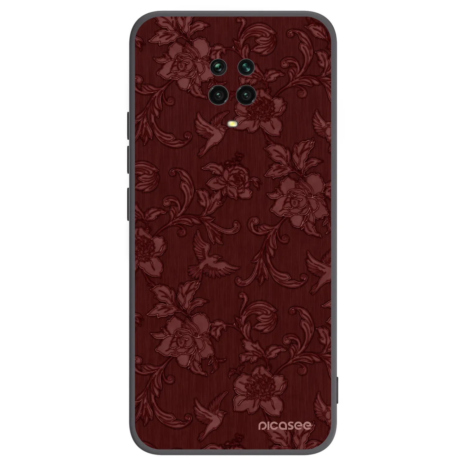 Picasee Xiaomi Redmi Note 9 Pro Hülle - Schwarzes Silikon - Red Elegance