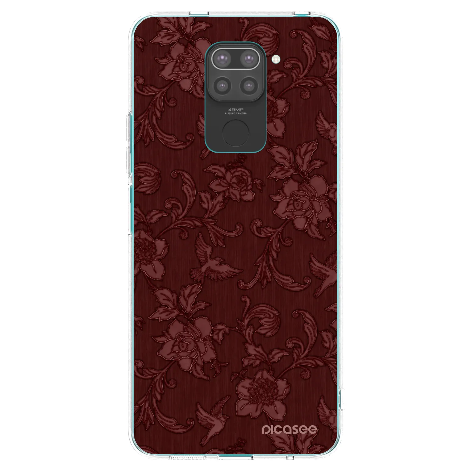 Picasee Xiaomi Redmi Note 9 Hülle - Schwarzes Silikon - Red Elegance