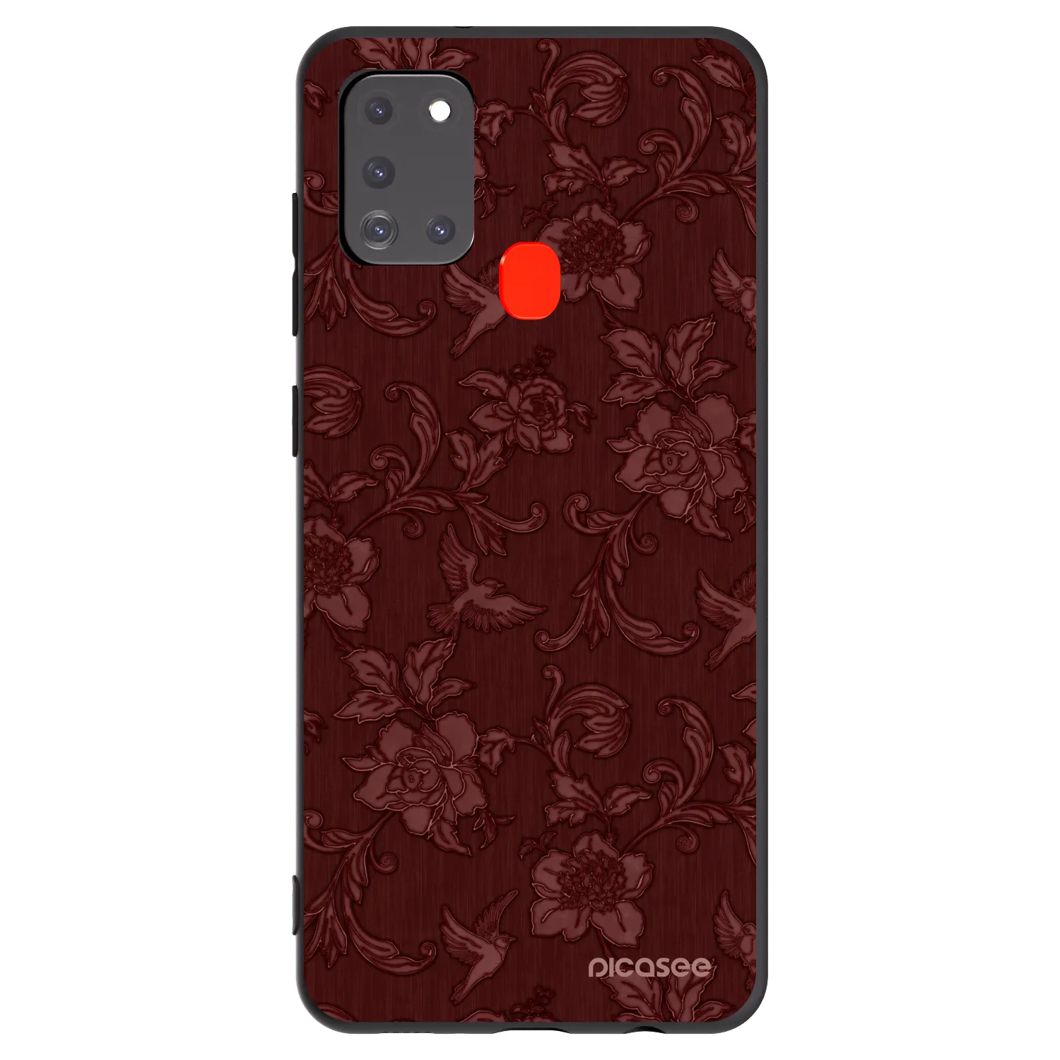Picasee Samsung Galaxy A21s Hülle - Schwarzes Silikon - Red Elegance