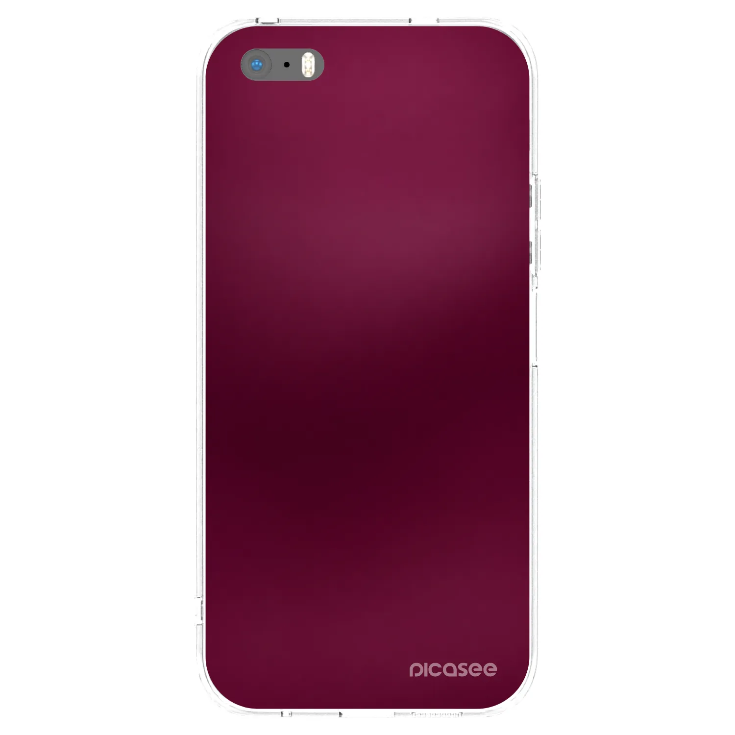 Picasee Apple iPhone 5/5S/SE Hülle - Transparentes Silikon - Velvet Bordeaux
