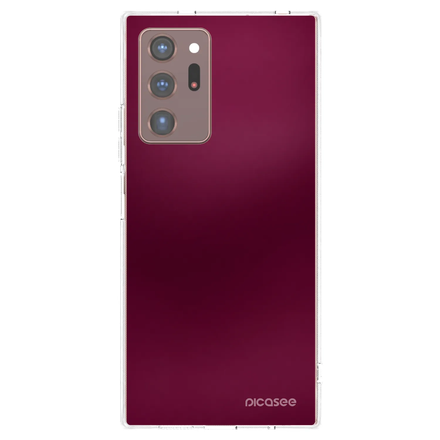 Picasee Samsung Galaxy Note 20 Ultra Hülle - Transparentes Silikon - Velvet Bordeaux
