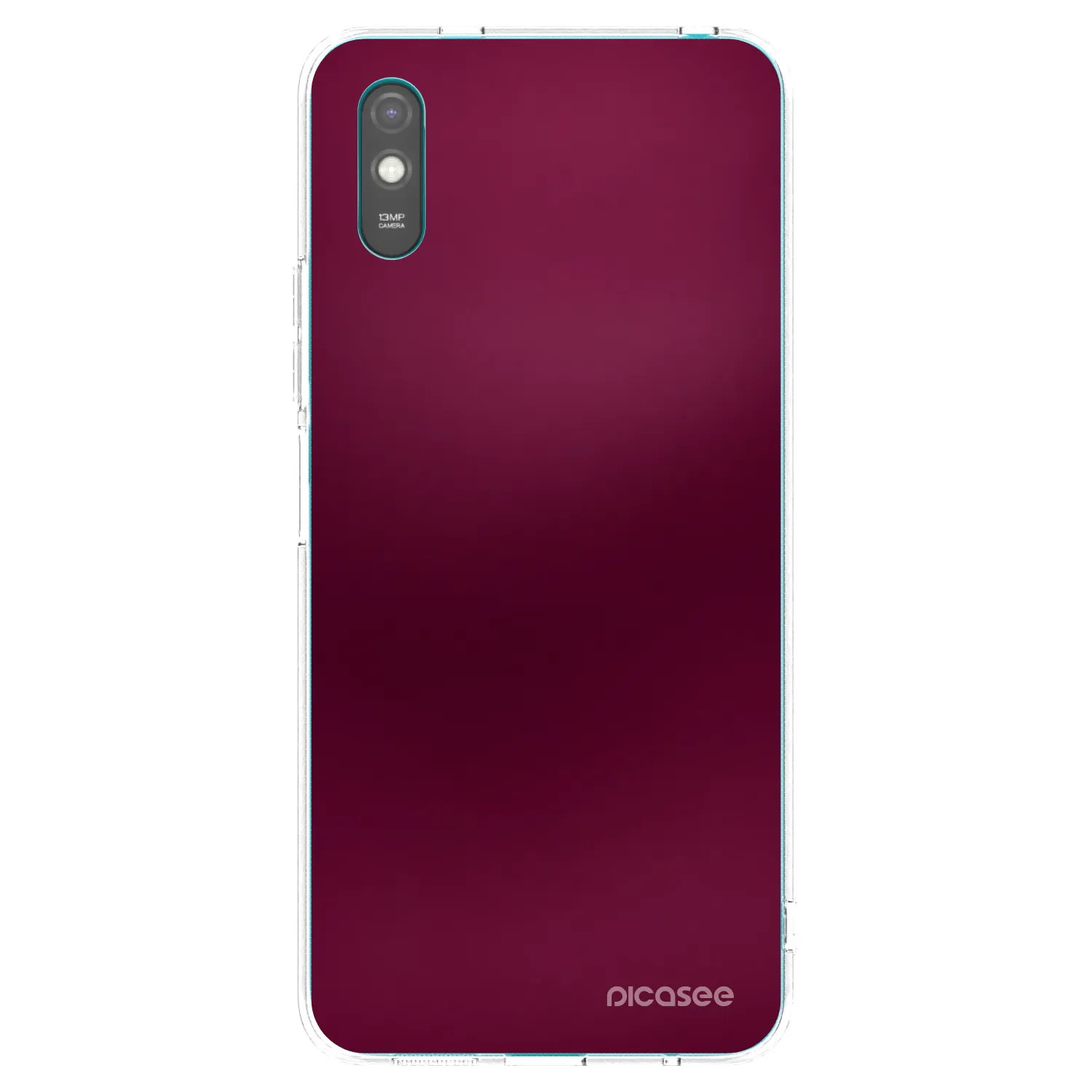 Picasee Xiaomi Redmi 9A Hülle - Transparentes Silikon - Velvet Bordeaux