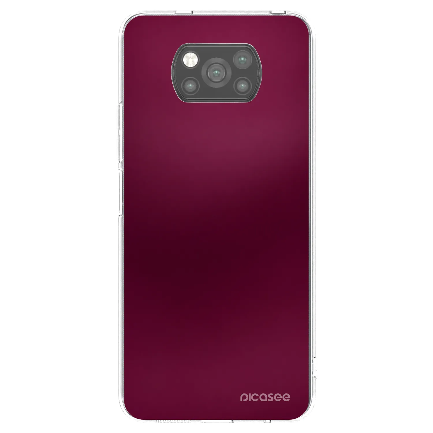 Picasee Xiaomi Poco X3 Hülle - Schwarzes Silikon - Velvet Bordeaux