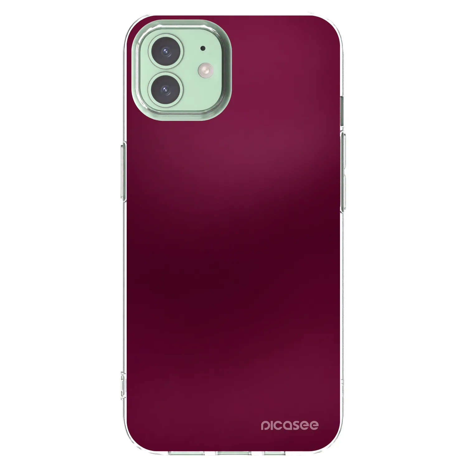 Picasee Apple iPhone 12 Hülle - Transparentes Silikon - Velvet Bordeaux