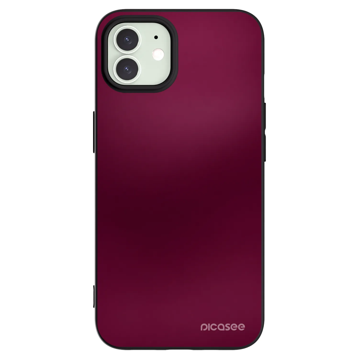 Picasee Apple iPhone 12 Pro Hülle - Schwarzes Silikon - Velvet Bordeaux