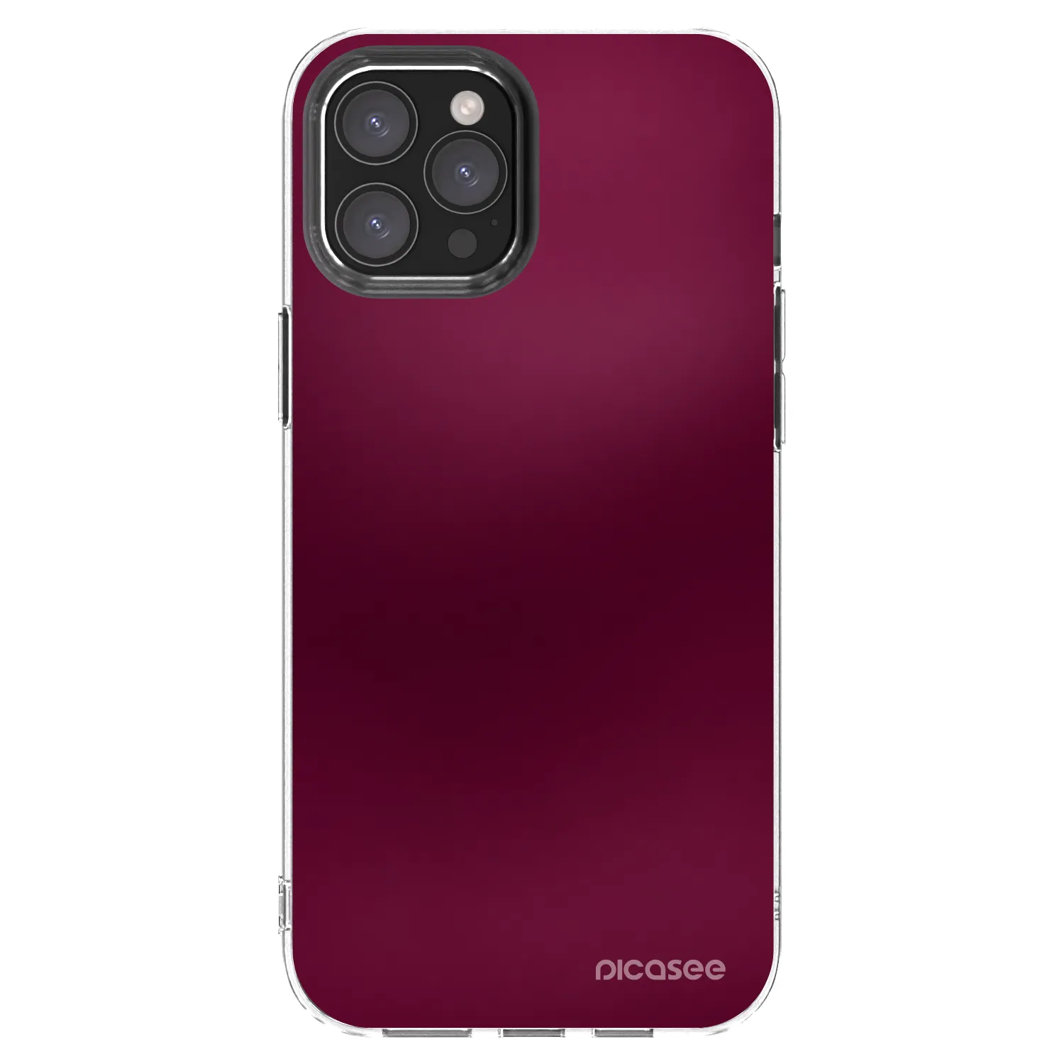 Picasee Apple iPhone 12 Pro Max Hülle - Transparentes Silikon - Velvet Bordeaux