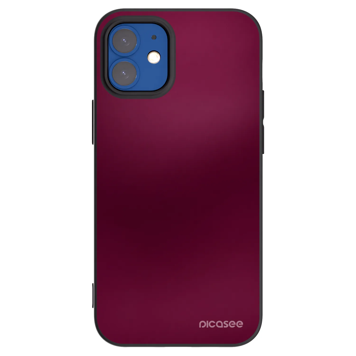 Picasee Apple iPhone 12 mini Hülle - Schwarzes Silikon - Velvet Bordeaux