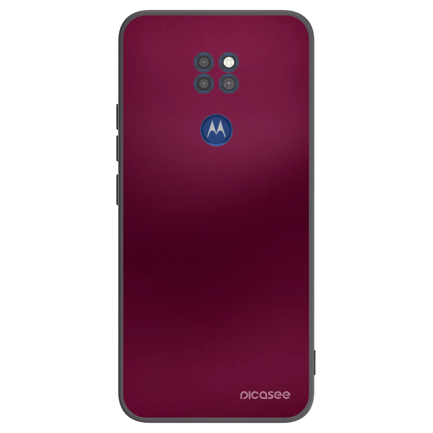 Picasee Motorola Moto G9 Play Hülle - Schwarzes Silikon - Velvet Bordeaux