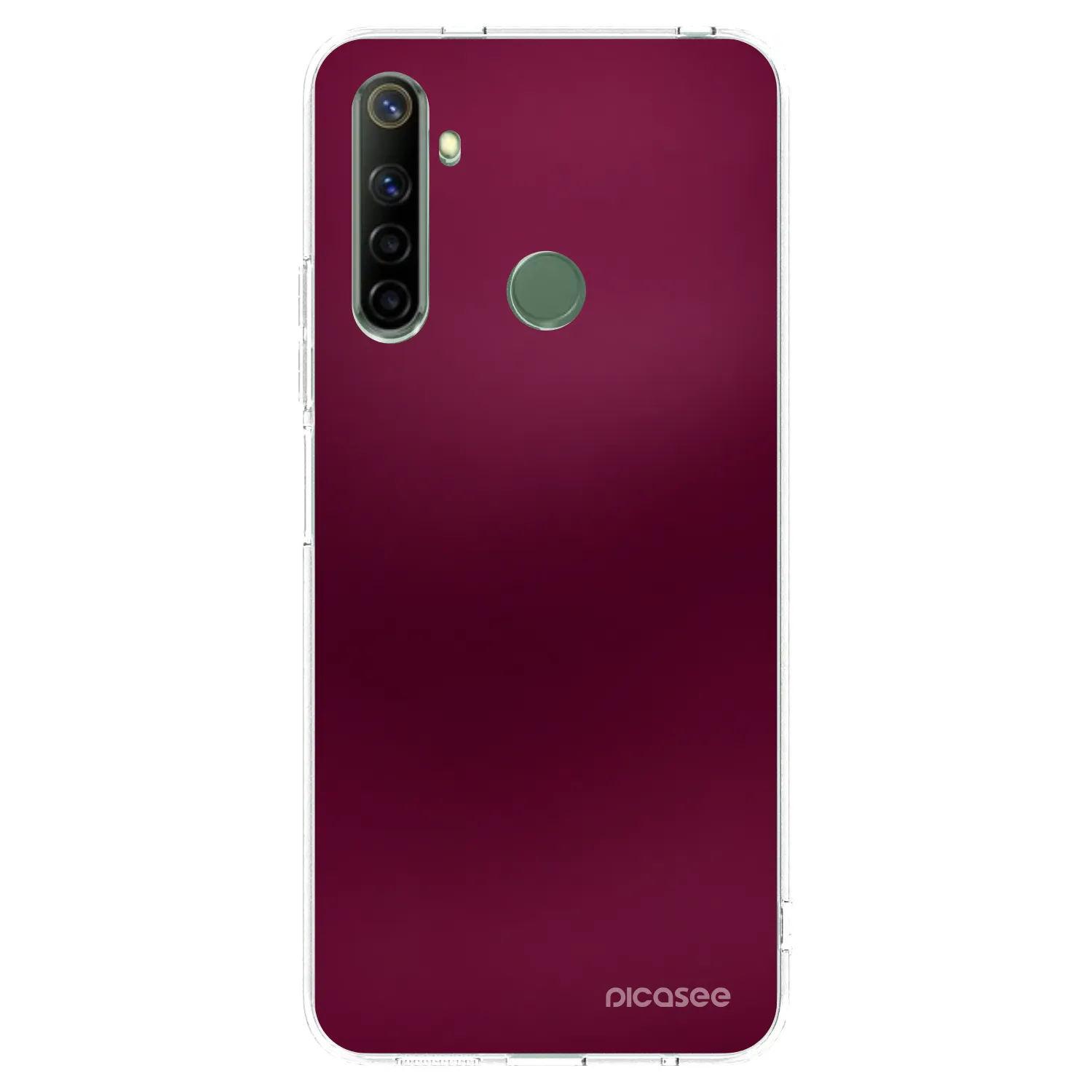 Picasee Realme 6i Hülle - Transparentes Silikon - Velvet Bordeaux