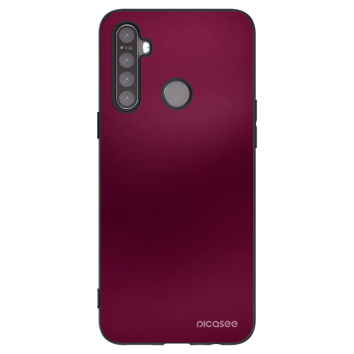 Picasee Realme 6i Hülle - Schwarzes Silikon - Velvet Bordeaux