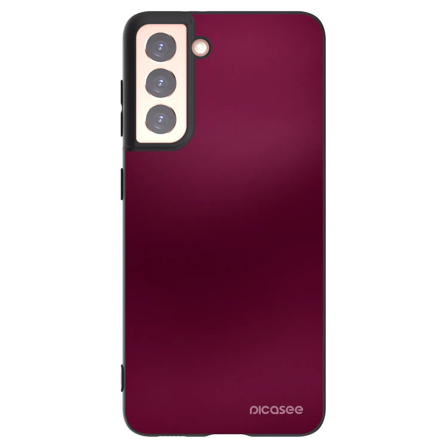 Picasee Samsung Galaxy S21 5G G991B Hülle - Schwarzes Silikon - Velvet Bordeaux