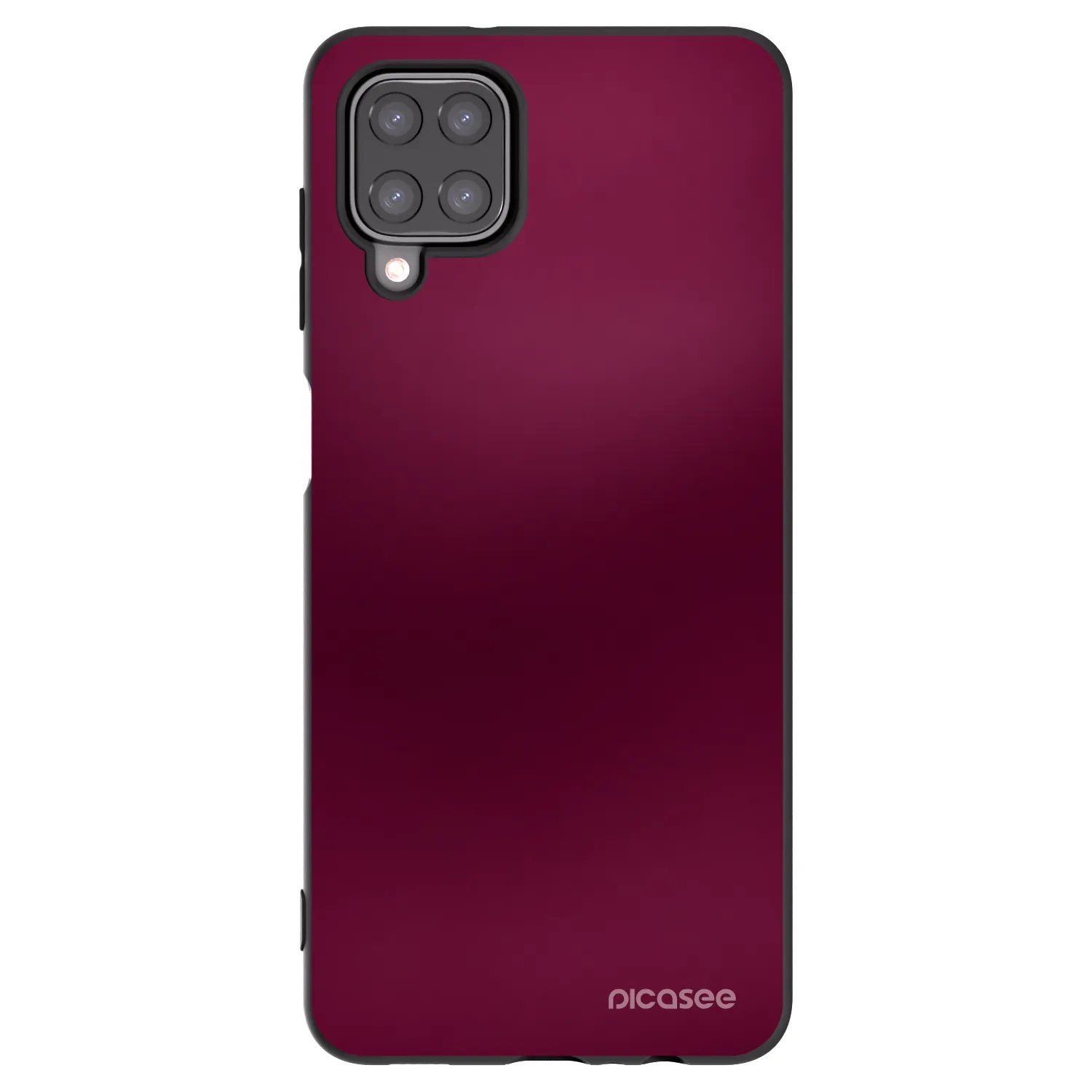 Picasee Samsung Galaxy A12 A125F Hülle - Schwarzes Silikon - Velvet Bordeaux