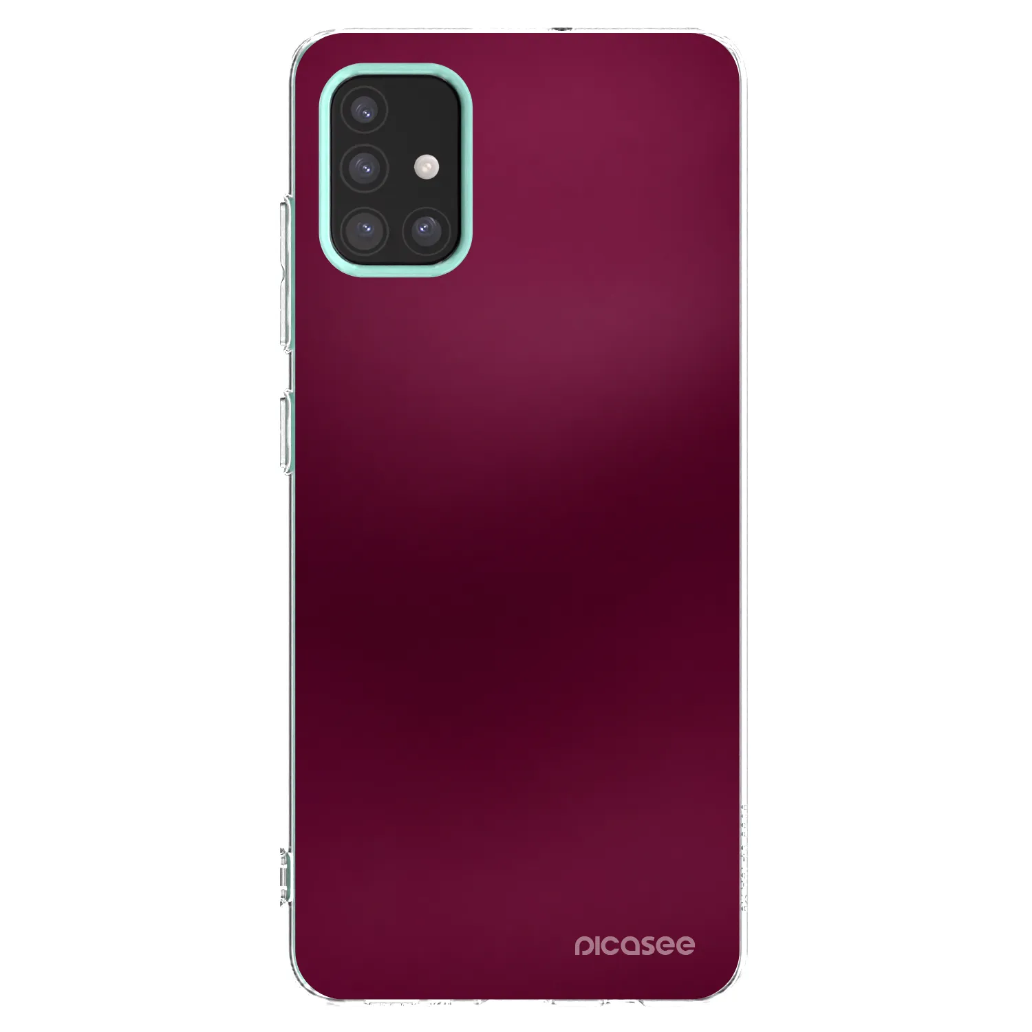 Picasee Samsung Galaxy M31s Hülle - Transparentes Silikon - Velvet Bordeaux