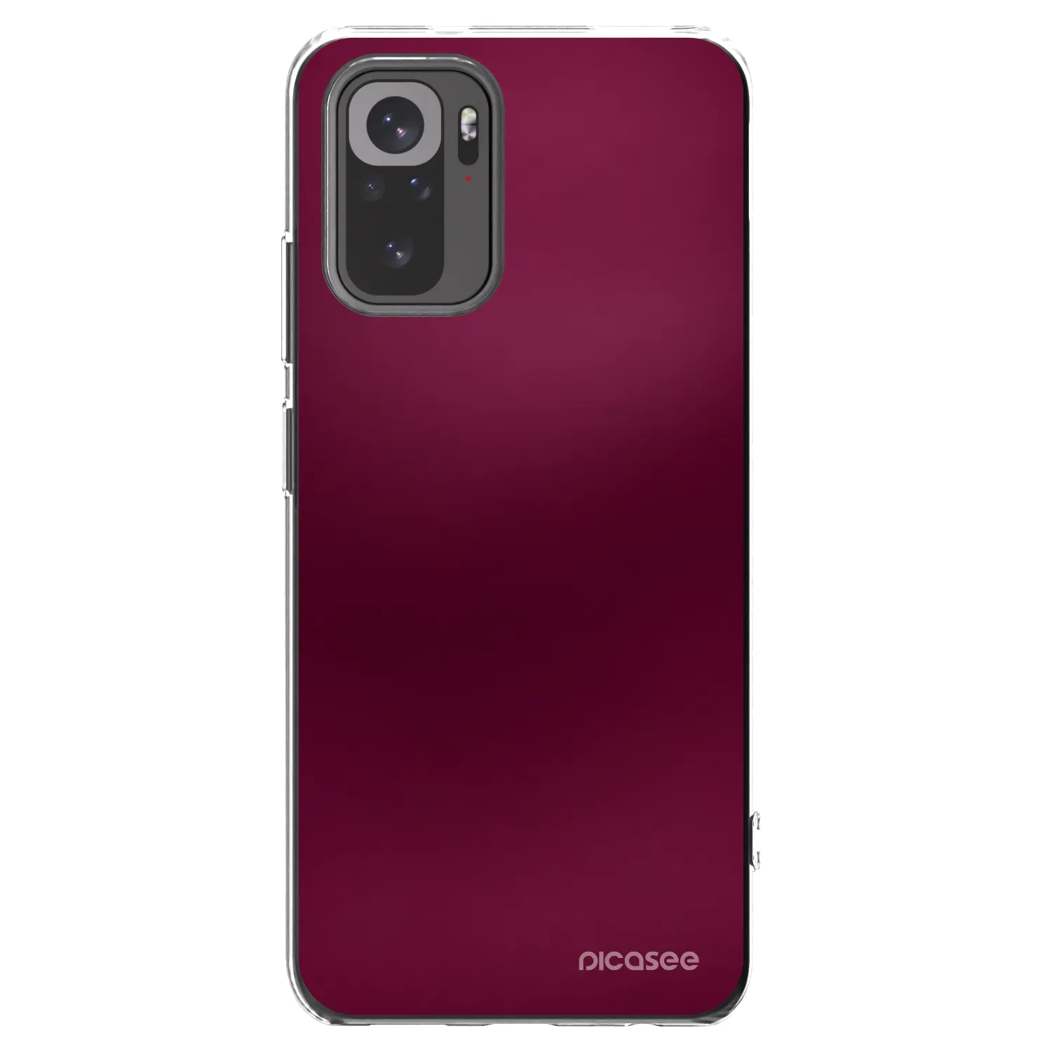 Picasee Xiaomi Redmi Note 10S Hülle - Transparentes Silikon - Velvet Bordeaux