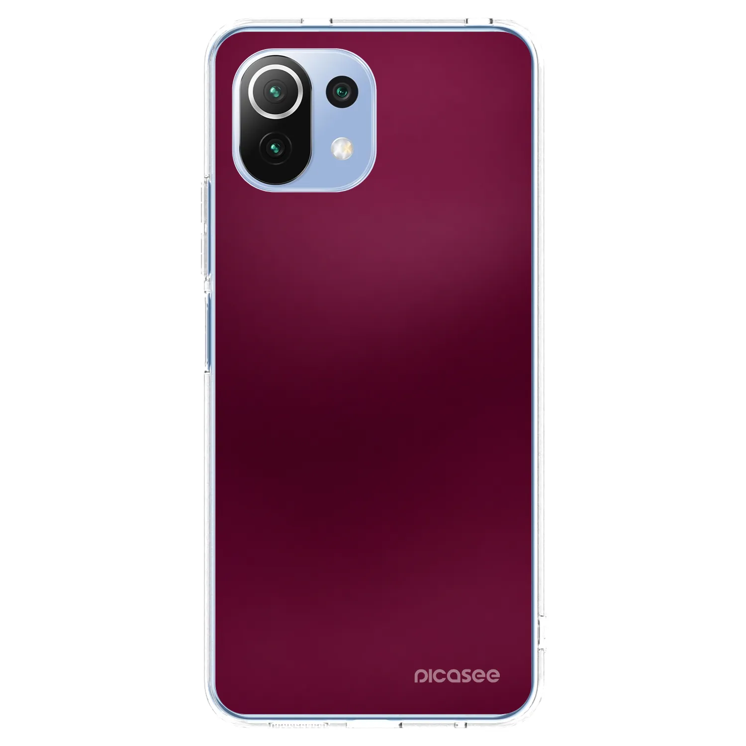 Picasee Xiaomi Mi 11 Lite Hülle - Transparentes Silikon - Velvet Bordeaux