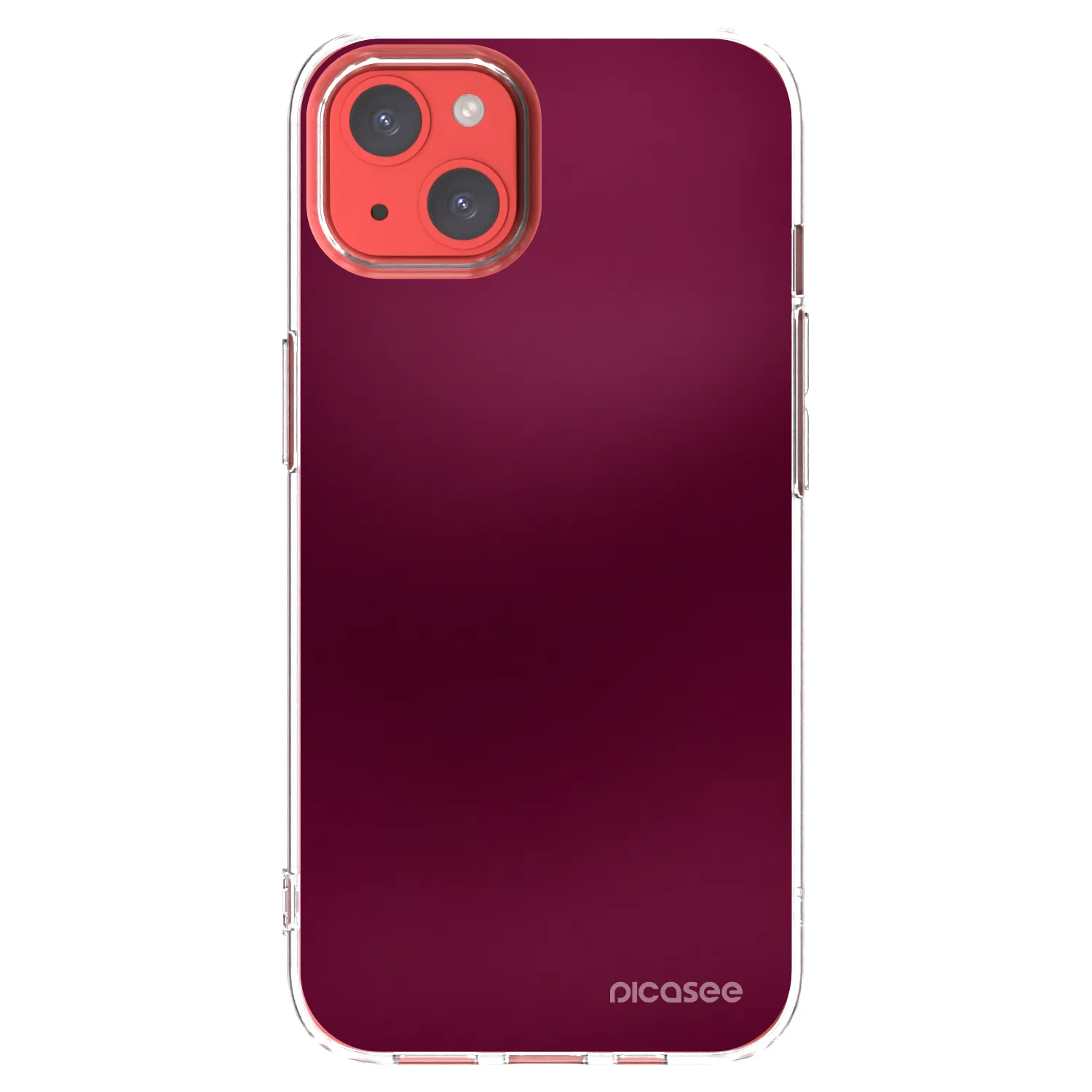 Picasee Apple iPhone 13 Hülle - Transparentes Silikon - Velvet Bordeaux