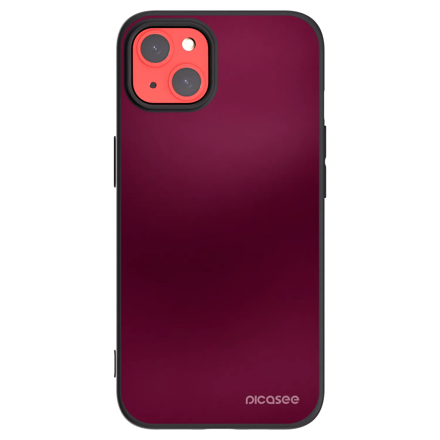 Picasee Apple iPhone 13 Hülle - Schwarzes Silikon - Velvet Bordeaux