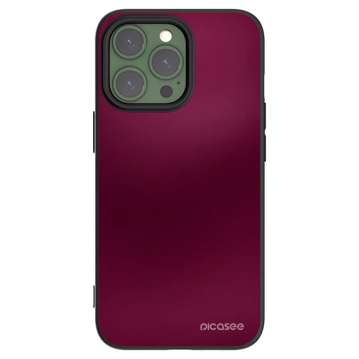 Picasee Apple iPhone 13 Pro Hülle - Schwarzes Silikon - Velvet Bordeaux
