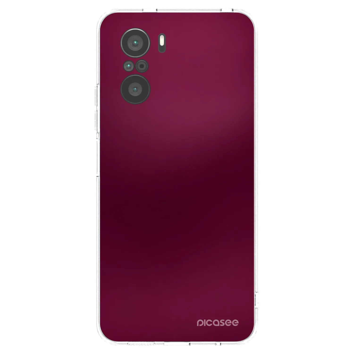 Picasee Xiaomi Poco F3 Hülle - Transparentes Silikon - Velvet Bordeaux