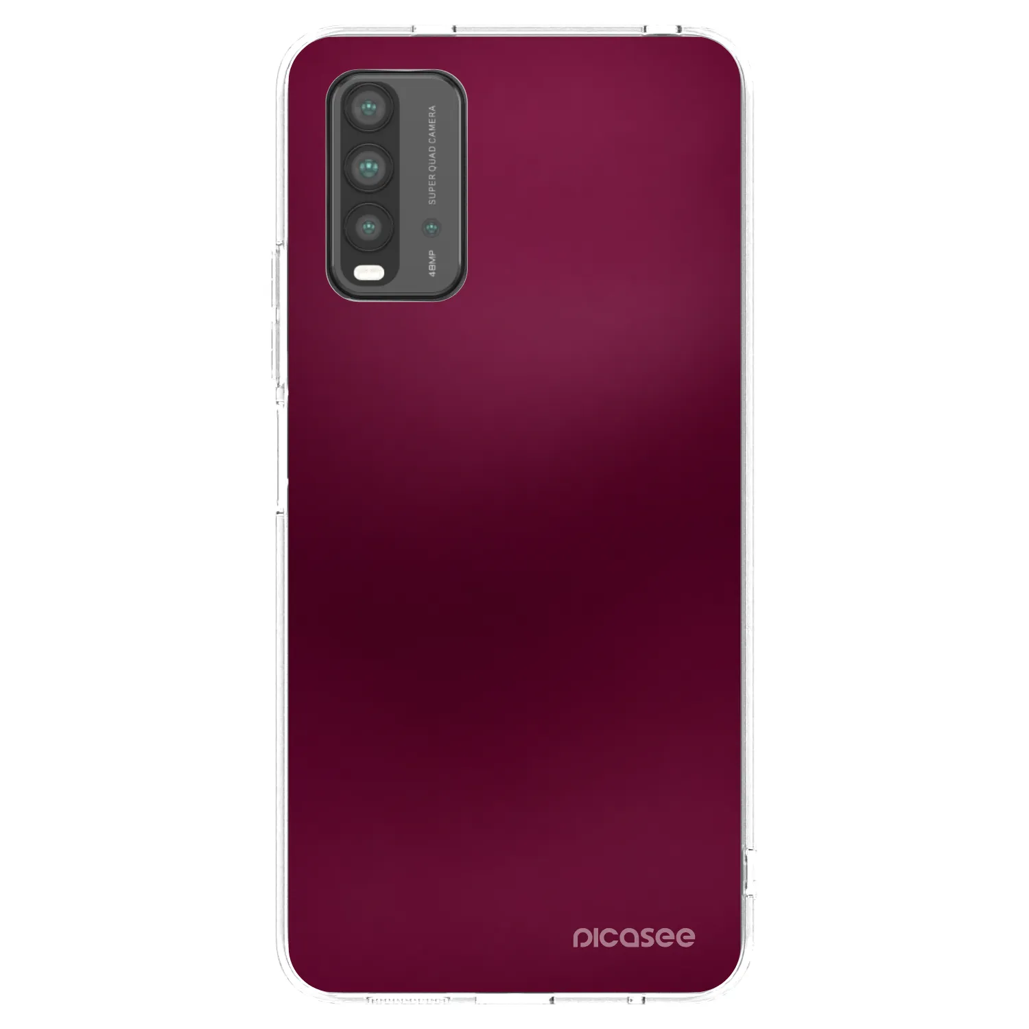 Picasee Xiaomi Redmi 9T Hülle - Transparentes Silikon - Velvet Bordeaux