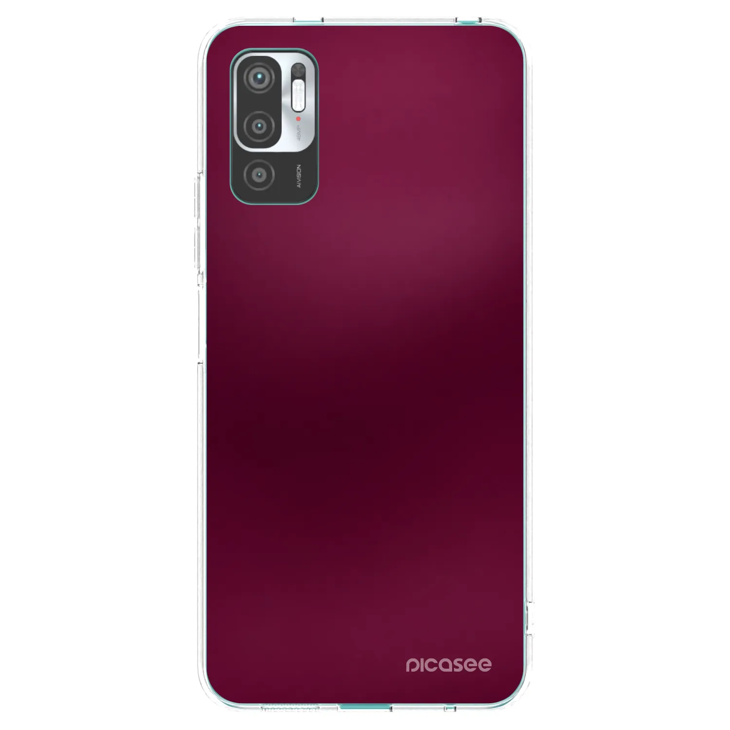 Picasee Xiaomi Redmi Note 10 5G Hülle - Transparentes Silikon - Velvet Bordeaux